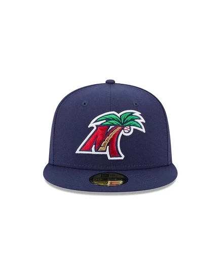Мужская приталенная кепка New Era Navy Fort Myers Mighty Mussels  navy