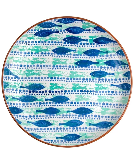 Сервировочное блюдо Euro Ceramica Pescador 38 см, синее