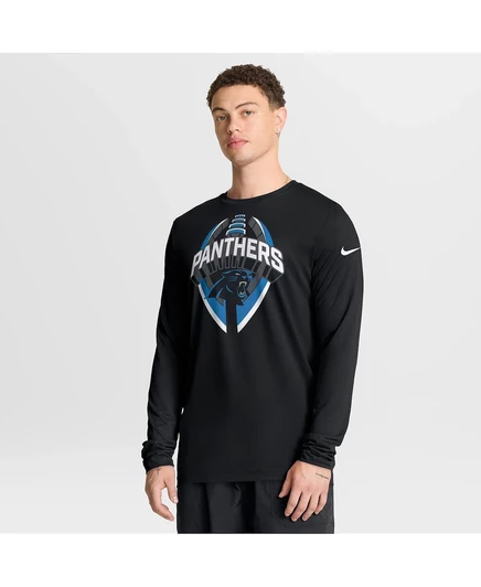 Мужская черная футболка с длинным рукавом Carolina Panthers Prime Time Legend Icon Performance black