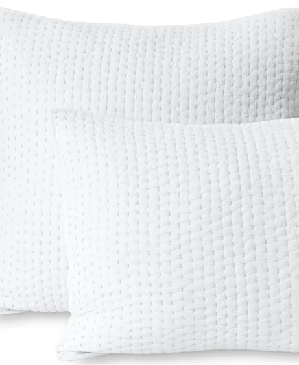 Стеганая наволочка Lands' End Seed Stitch, белая
