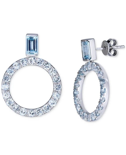 Серьги Macy's аметист 2,5 / топаз 4,5 карат, золотистые
