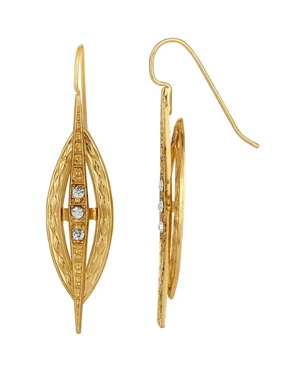 Серьги-подвески 2028 Crystal Art Deco с кристаллами, золотистые