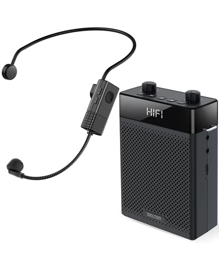 Динамик Delton A566 с усилителем голоса, Bluetooth, черный