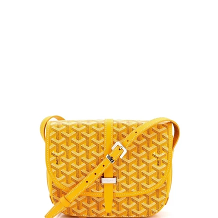 Женская сумка Pre-Owned Goyard PM Belvedere II из покрытого холста, желтая