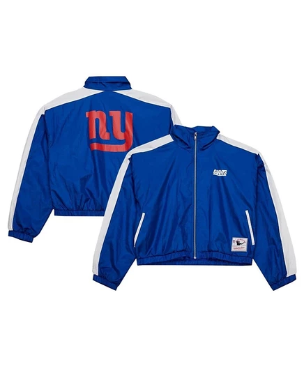 Женская укороченная куртка Mitchell & Ness Giants, синяя