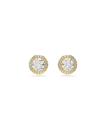 Серьги-гвоздики Swarovski Una Round Cut, золотистые