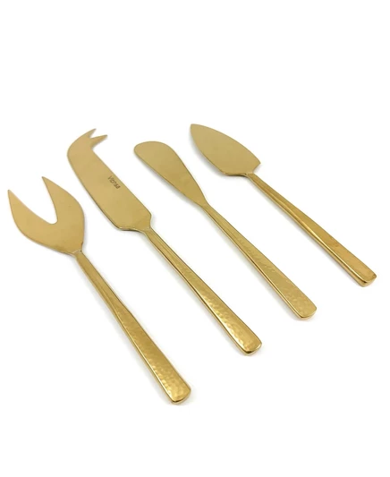 Набор ножей для сыра Vibhsa Half Hammered 4 шт, золотистые