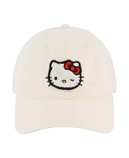 Папина шапочка с синельной нашивкой Sanrio SANRIO Hello Kitty off white