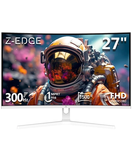 Z-EDGE 27-дюймовый игровой монитор с разрешением 1080P Full HD 1920 x 1080 пикселей, 300 Гц, 1 мс, 16,7 миллионов цветов, бесплатная синхронизация, ультратонкий, белый