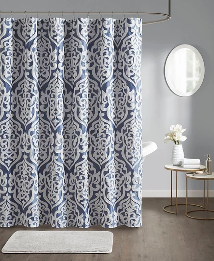 Шторка для душа Madison Park Odette 183×183 см, синяя