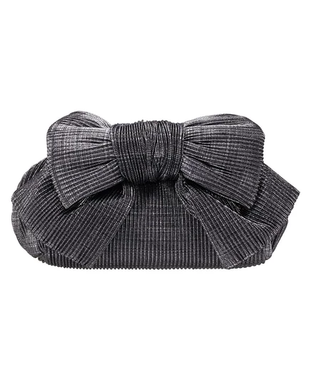 Женский мини-клатч Nina Pleated Metallic Frame, серебристый