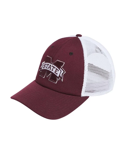 Мужская кепка Adidas Mississippi State Bulldogs, бордовая