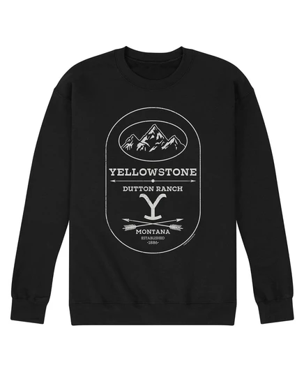 Мужская флисовая толстовка с логотипом Yellowstone Y и стрелками black
