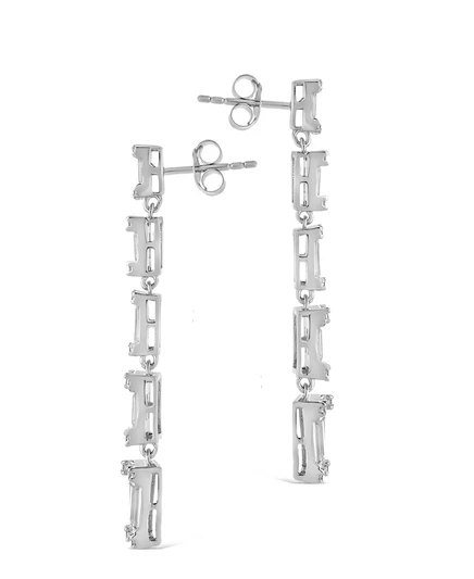 Серьги Sterling Forever Penelope с фианитами, серебристые