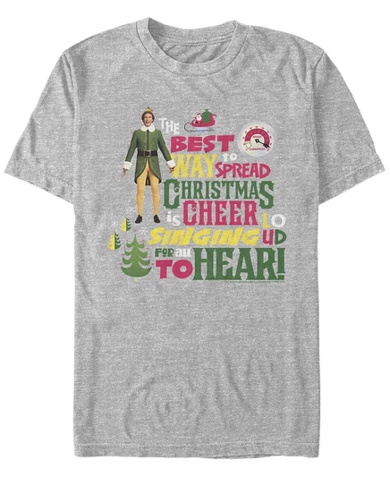 Мужская футболка Fifth Sun Elf Sing Cheer, серая