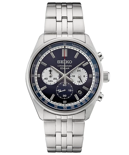 Мужские часы Seiko Essentials хронограф 42мм, синий