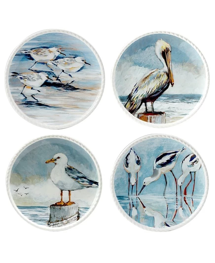 Набор салатных тарелок Shorebirds, 4 шт., 22 см, синие