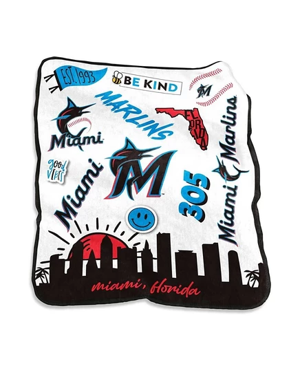 Плюшевое одеяло Miami Marlins 50 