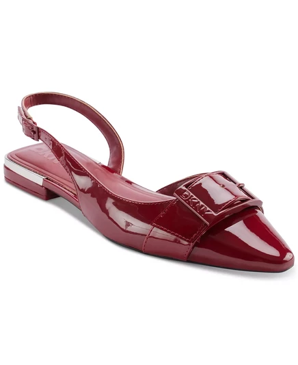  Туфли-лодочки на плоской подошве с пряжкой Clemma ruby red wine