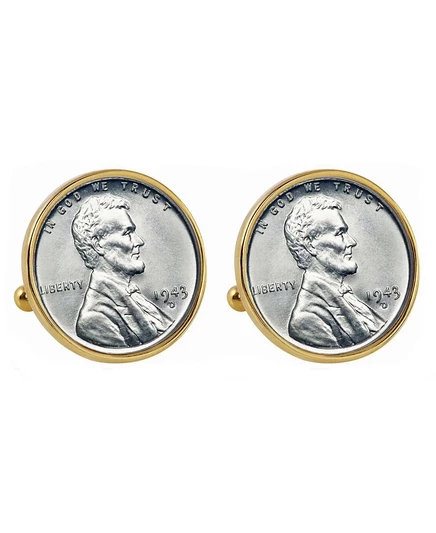 Мужские запонки American Coin Treasures Lincoln 1943, золотые