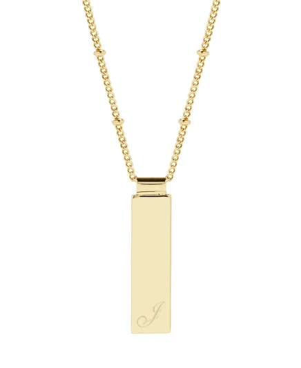 колье с позолоченной подвеской brook & york Maisie Initial gold - j