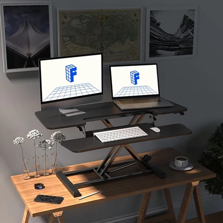 Настольный преобразователь FlexiSpot M7 Series 40"W с ручной регулировкой, черный черный