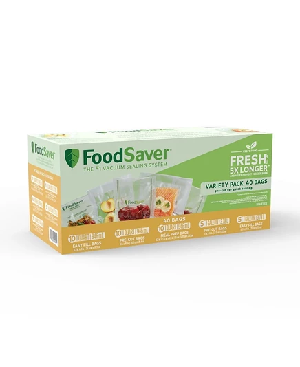 Набор вакуумных пакетов FoodSaver, 40 шт, прозрачные