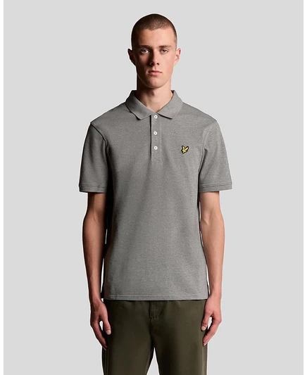 Мужская футболка-поло lyle & scott plain, серая