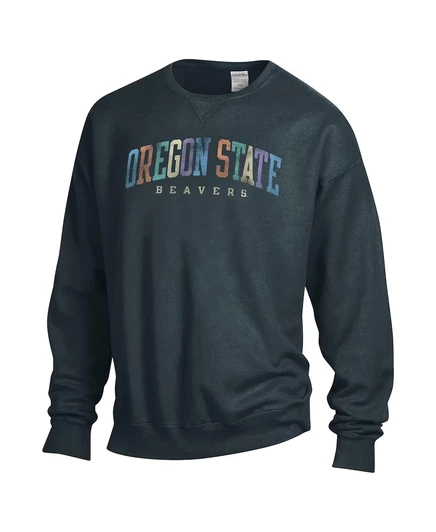 Мужская и женская серая толстовка-пуловер оверсайз от компании Oregon State Beavers от ComfortWash gray