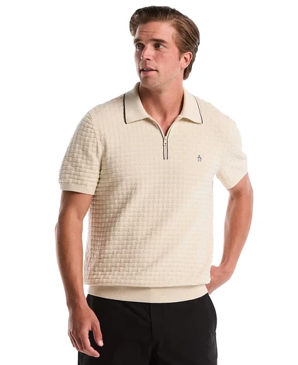 Мужской свитер-поло Original Penguin Links Stitch, бежевый