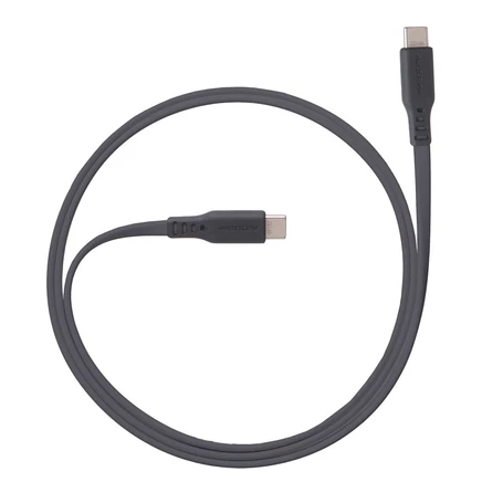 Высокоскоростной 3-футовый кабель Ventev Flat USB C для подключения к USB C без спутывания серый