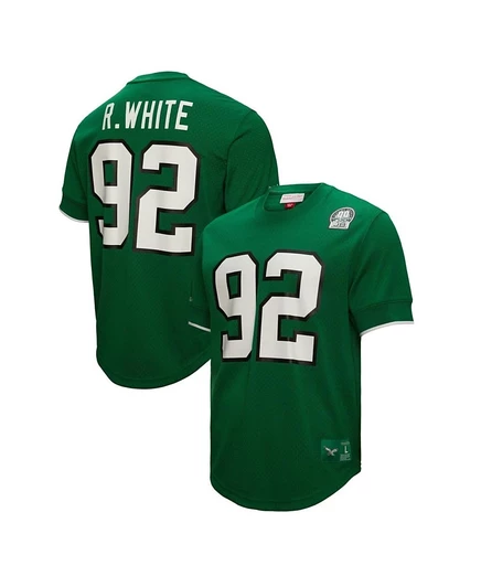 Мужская сетчатая майка Mitchell & Ness Reggie White Kelly Green Philadelphia Eagles с именем и номером вышедшего на пенсию игрока green