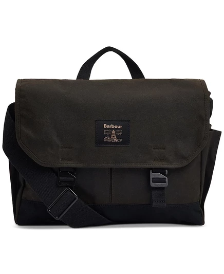 Мужская сумка-мессенджер Barbour Field Wax вощеная, зеленая