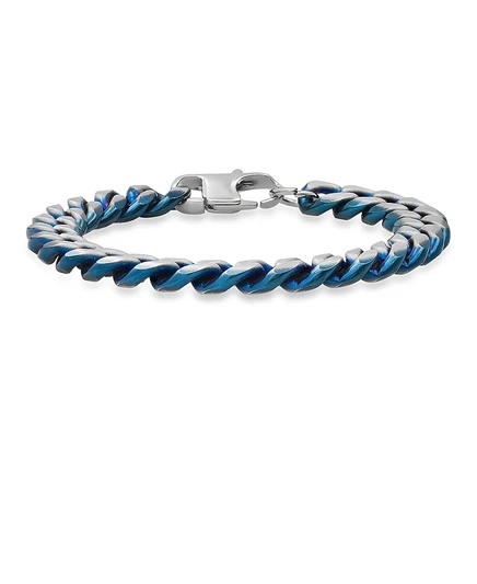 Мужской браслет Steeltime Cuban link стальной, серебристый
