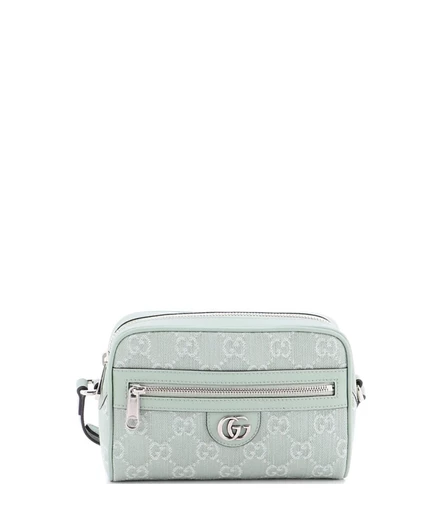 Женская сумка Gucci Ophidia из денима и кожи, зеленая