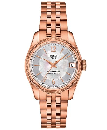 Женские часы Tissot Ballade автомат 30.6 мм, розовое золото