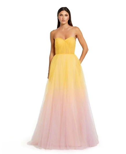 Женское корсетное бальное платье Mac Duggal из тюля, розовое