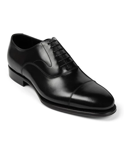 Мужские оксфорды Anthony Veer Regent cap-toe из кожи, черные