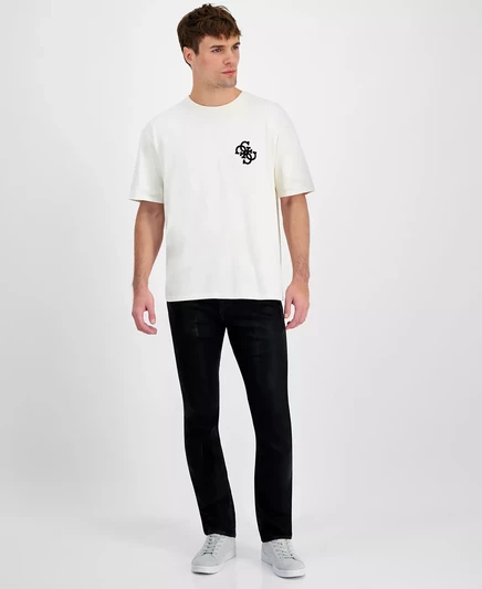  Мужские джинсы прямого кроя с покрытием Mateo jet black coated