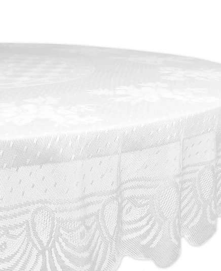 Круглая кружевная скатерть Design Imports 160 см, белая