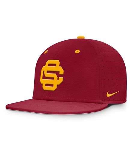 Мужская приталенная шапка Nike Cardinal USC Trojans On-Field Dugout True Performance