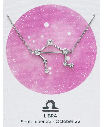 Колье Sterling Forever When Stars Align, Весы, серебро