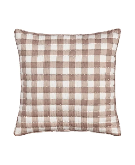 Декоративная подушка Piper & Wright Mayfair стеганая 46×46 см, розово-кремовая