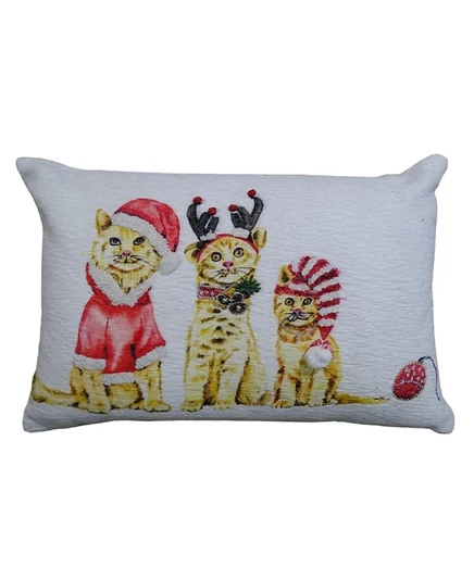 Декоративная подушка Vibhsa Christmas Cats 36×51 см, разноцветная