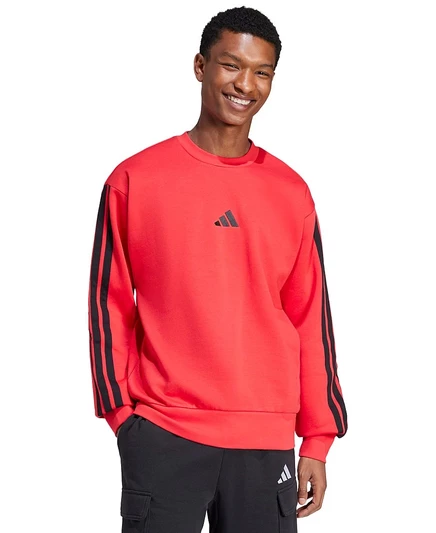 Мужская флисовая толстовка Adidas Essentials 3-Stripes, красная