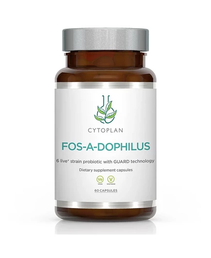 Пробиотик Cytoplan Fos-A-Dophilus, 60 капсул, зеленый