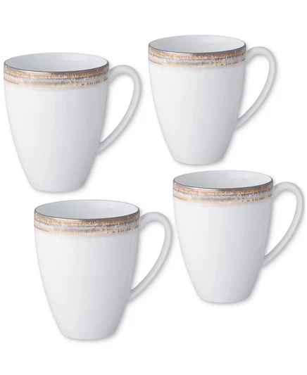 Набор кружек Noritake Raylan 4 шт., 470 мл, белые