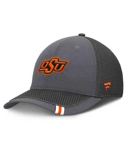 Мужская серая шляпа Fanatics Cowboys из штата Оклахома Clincher Flex Hat серого цвета