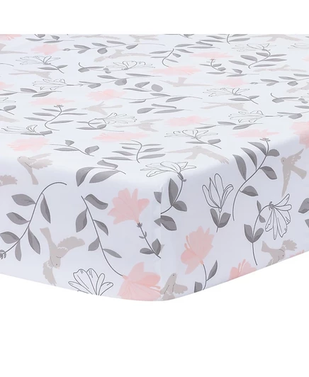 Простыня на резинке Lambs & Ivy Petals 71×132 см, белая