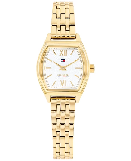 Женские кварцевые часы Tommy Hilfiger с золотым браслетом из нержавеющей стали, 21,5 x 22 мм, золото